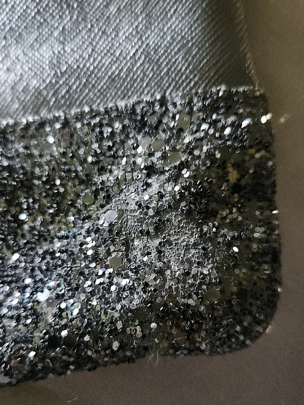 kate spade New York Black Glitter Zip Pouch